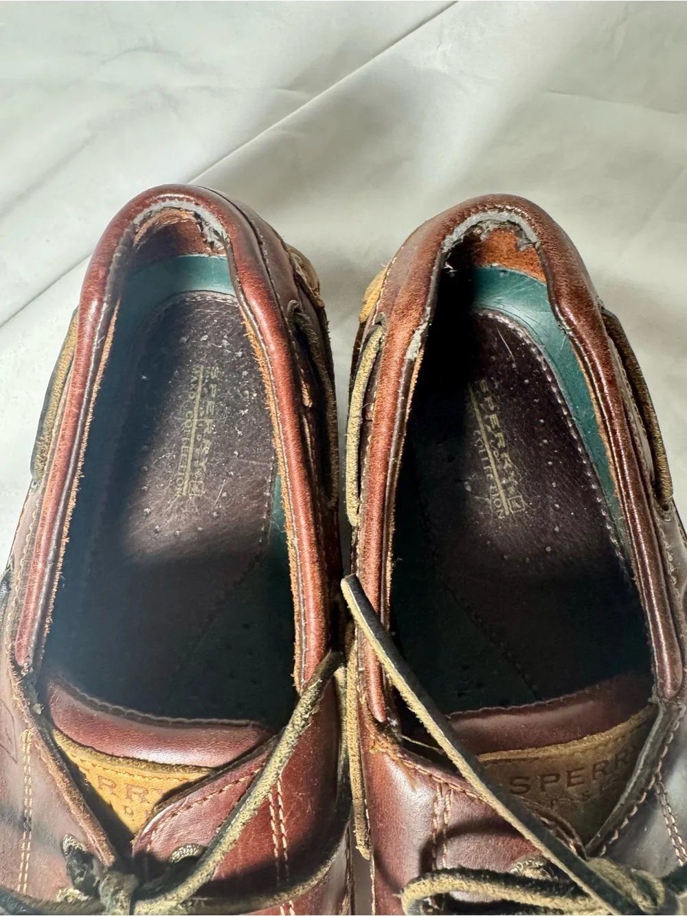 Classic Brown Leather Boat Shoes - Sperry 12 m Brown Lace up